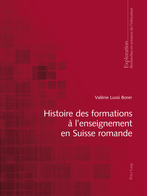 Title details for Histoire des formations à l'enseignement en Suisse romande by Tom Wilson - Available